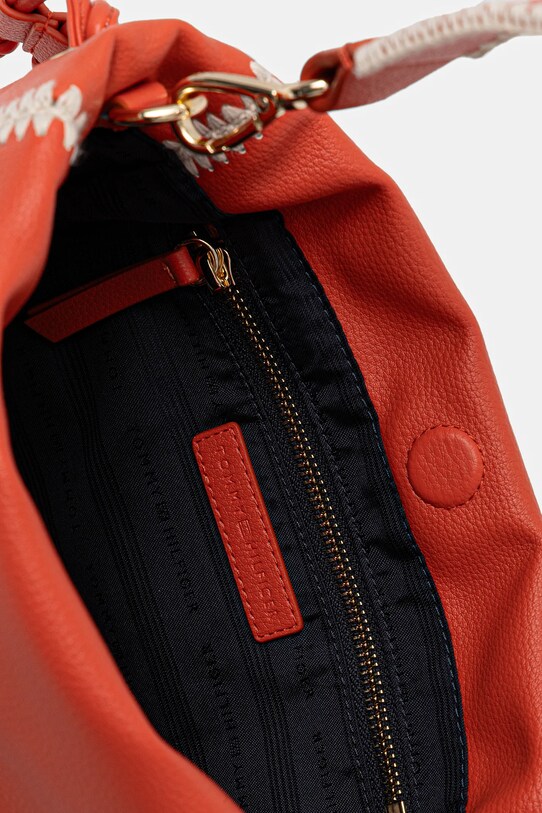 Δερμάτινη τσάντα Tommy Hilfiger AW0AW17540 πορτοκαλί