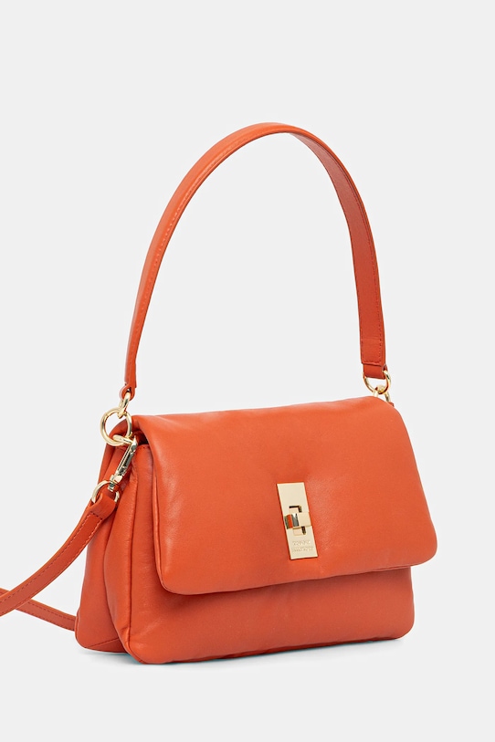 Kožená kabelka Tommy Hilfiger AW0AW17638 oranžová AW25