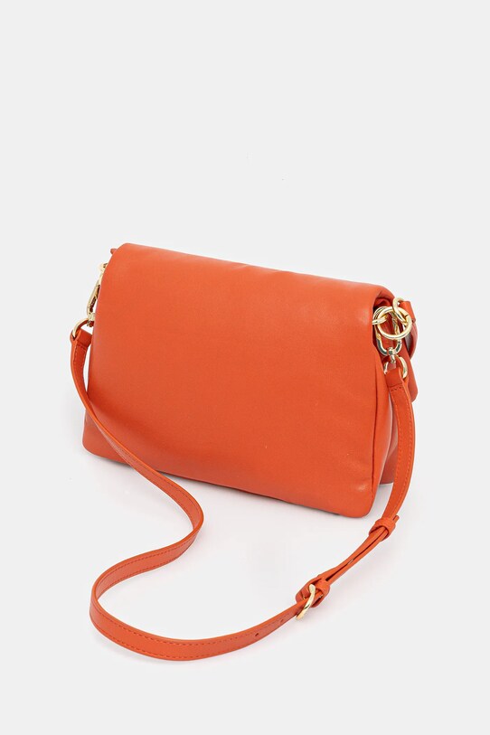 Accesorii Tommy Hilfiger poșetă de piele AW0AW17638 portocaliu