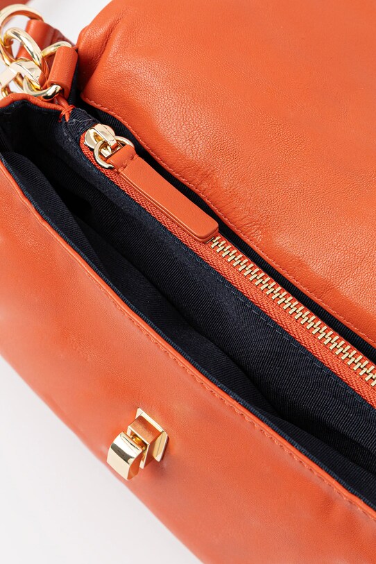 Tommy Hilfiger poșetă de piele AW0AW17638 portocaliu