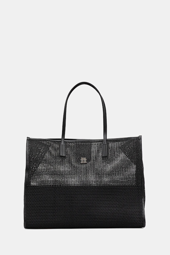 Τσάντα Tommy Hilfiger υφασμάτινο μαύρο AW0AW17640