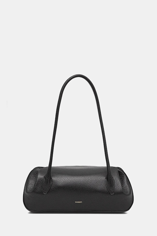 Yuzefi poșetă de piele OYSTER uni negru YUZCO.HB.OYSB.L034