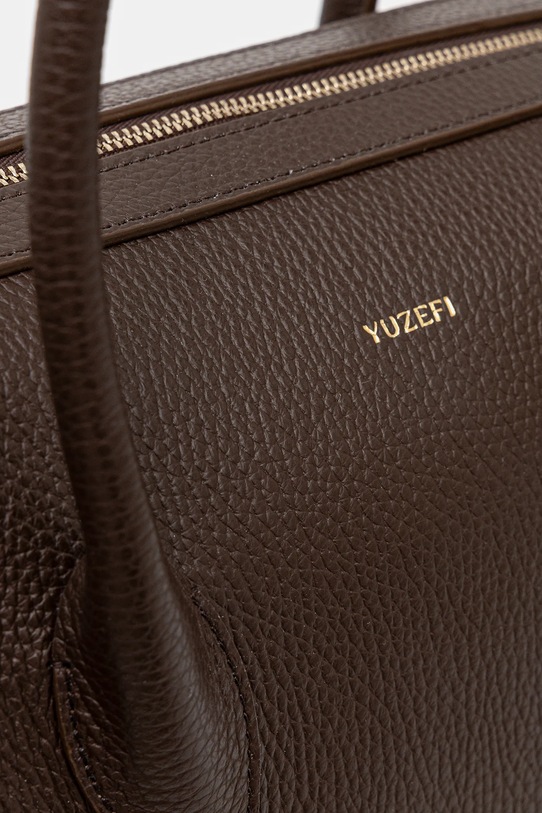 Yuzefi poșetă de piele BRIOCHE DUFFLE maro YUZPF25.HB.BD.L038