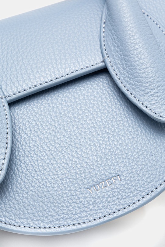 Yuzefi geantă de mână din piele PRETZEL albastru YUZPF25.HB.PRZ.L059