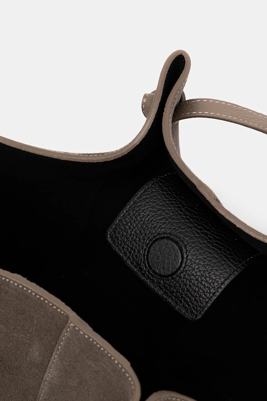 Yuzefi geantă de mana din piele întoarsă MOCHI YUZRS25.HB.MO.S018 bej