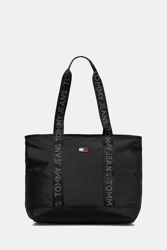 Kabelka Tommy Jeans vzorovaný černá AW0AW17567