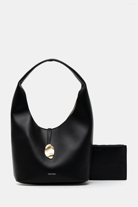 Calvin Klein kézitáska szintetikus bőr fekete LV04K3176G