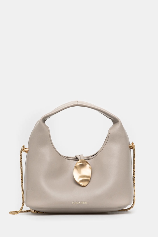 Τσάντα Calvin Klein απομίμηση λείου δέρματος μπεζ LV04K3177G