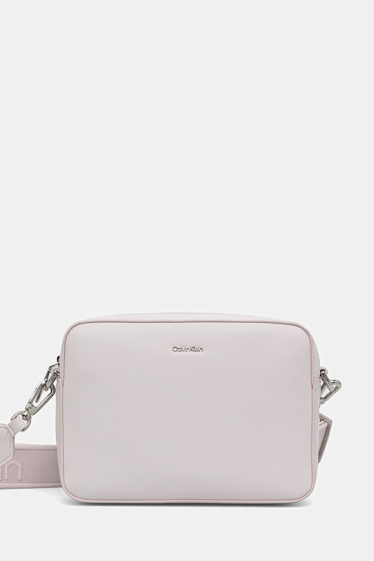 Τσάντα Calvin Klein απομίμηση λείου δέρματος ροζ LV04F3097G