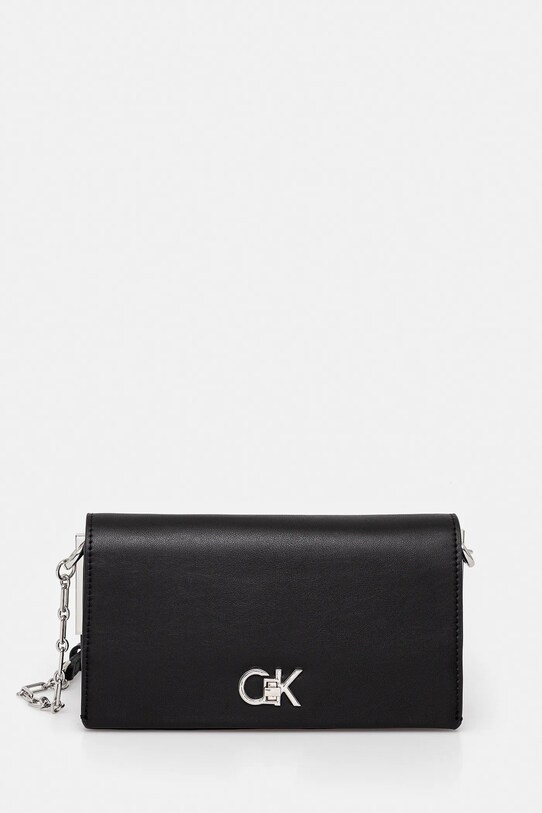 Calvin Klein torebka nie mieści A4 czarny LV04F3103G
