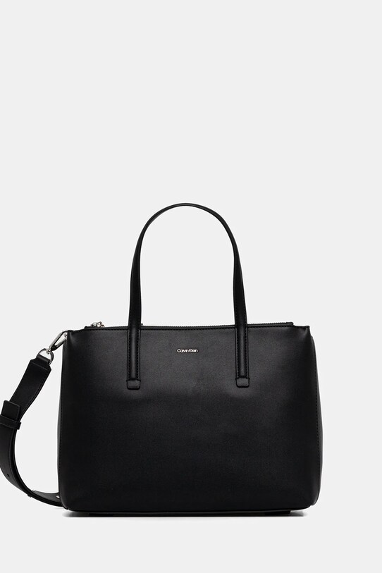 Kabelka Calvin Klein jednofarebný čierna LV04F3098G