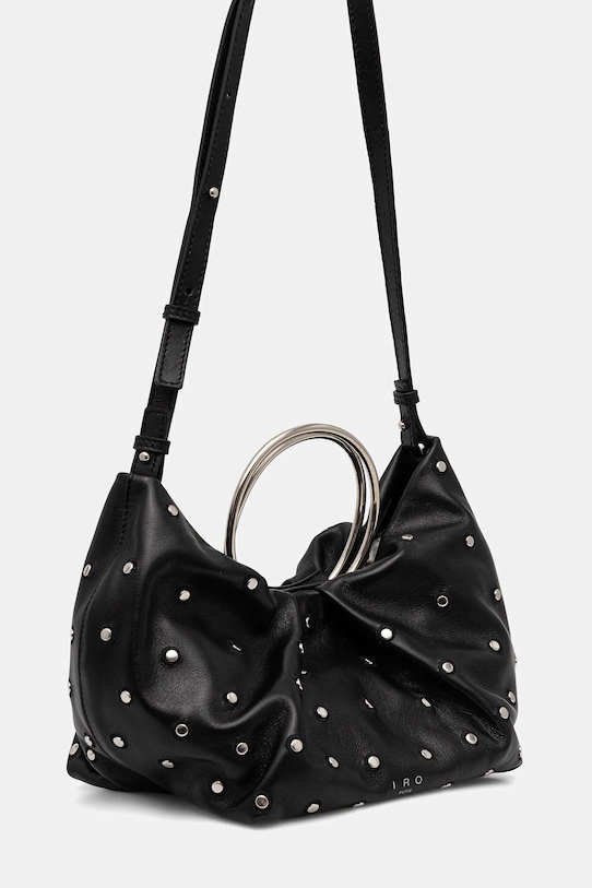 IRO torebka skórzana WP47SUNBAGSTUDS czarny AW25