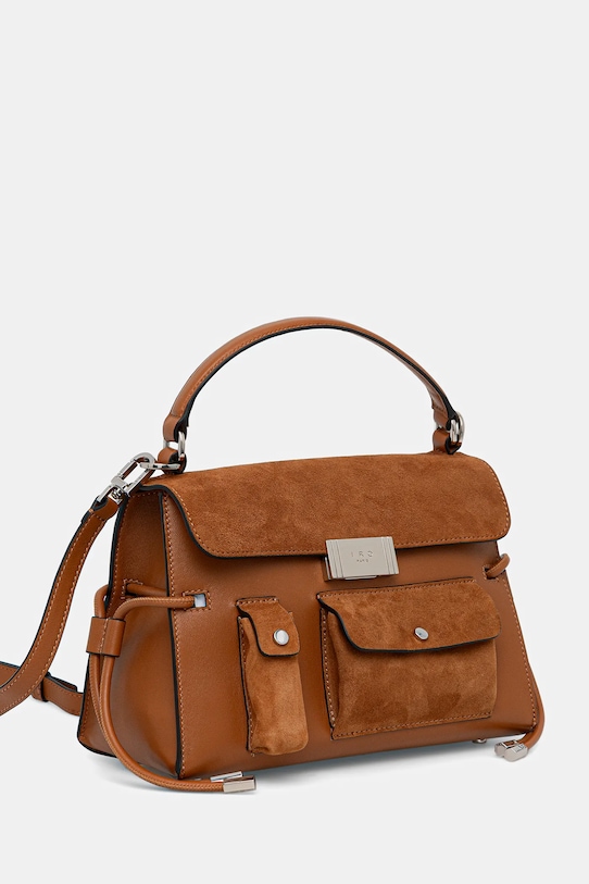 IRO geantă de mână din piele întoarsă WP159IRONOMADBI maro AW25