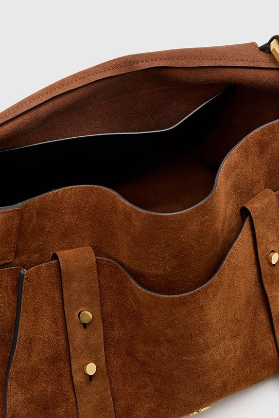 AllSaints geantă din nubuck URSA W321XC maro