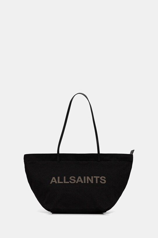 Хлопковая сумка AllSaints SERAFINA гладкий чёрный W323XC