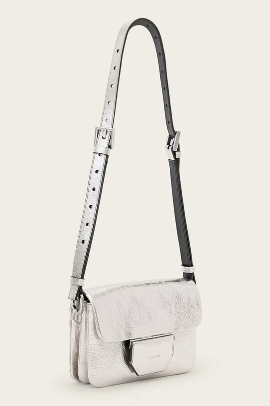 Кожаная сумочка AllSaints JUPITER W331XC серебрянный AW25