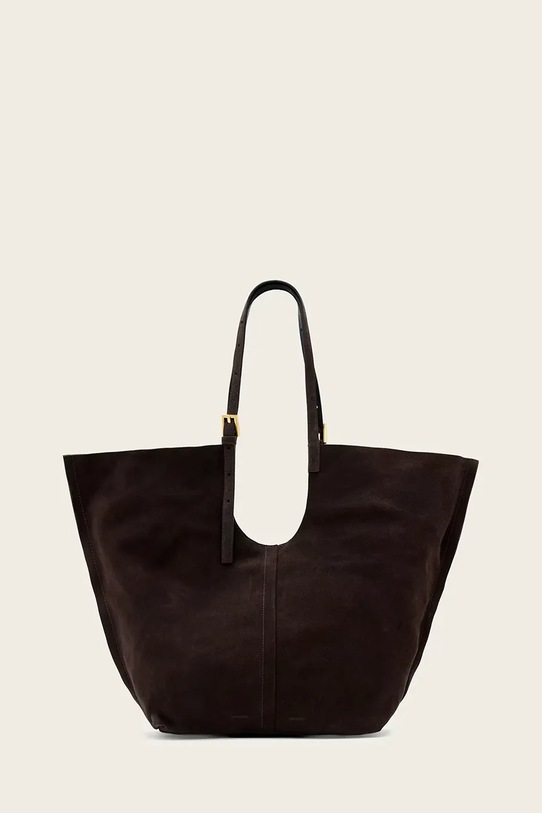 AllSaints torba zamszowa ARA skóra licowa brązowy W338XC