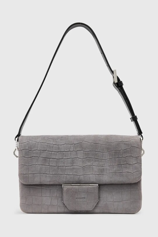 AllSaints torebka skórzana ONDINE nie mieści A4 szary W353XC