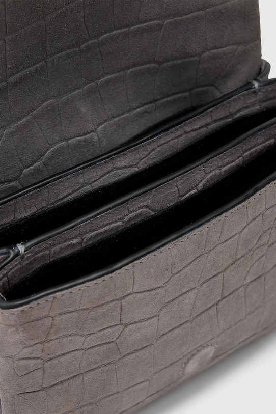 Kožená kabelka AllSaints JUPITER šedá W354XC