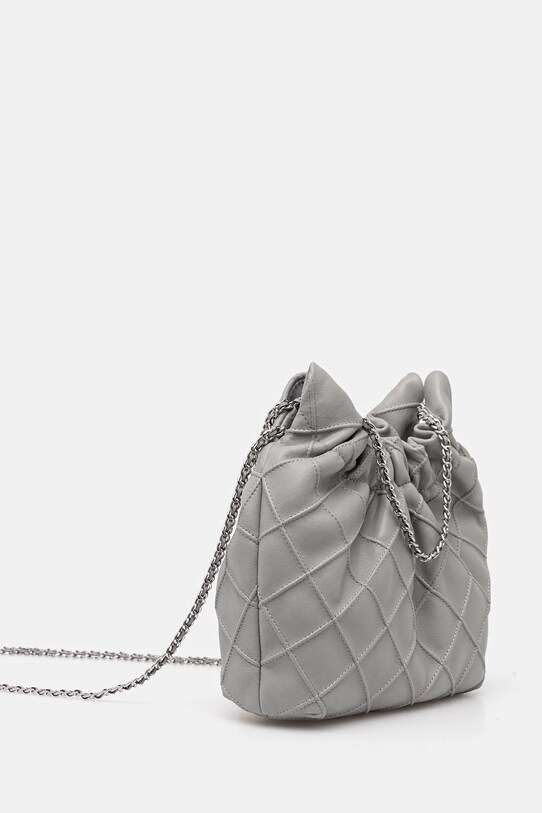 Tory Burch torebka skórzana Fleming 162451.021 szary AW25