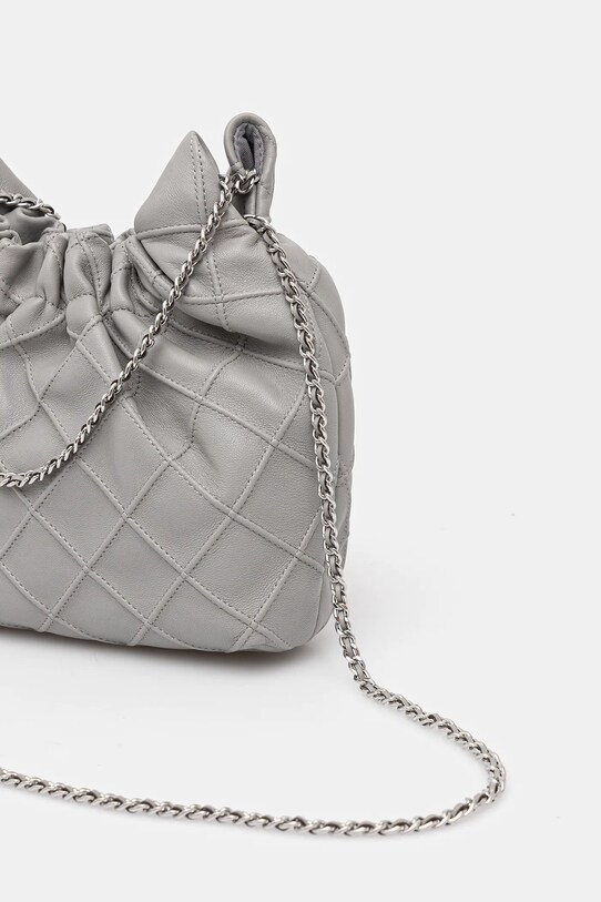 Akcesoria Tory Burch torebka skórzana Fleming 162451.021 szary