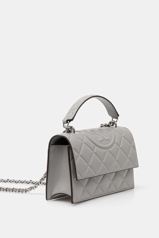 Шкіряна сумочка Tory Burch Fleming 164800.021 сірий AW25