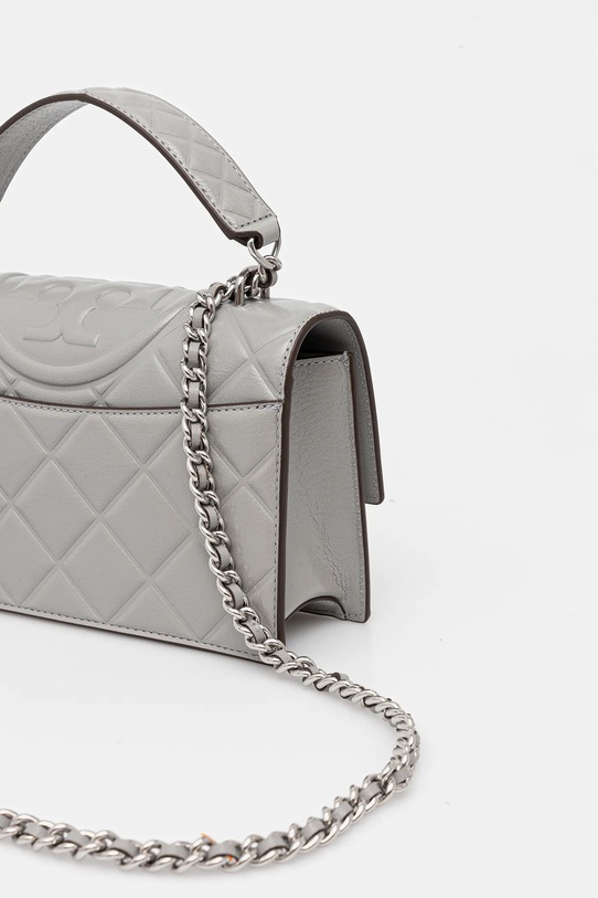 Аксесуари Шкіряна сумочка Tory Burch Fleming 164800.021 сірий