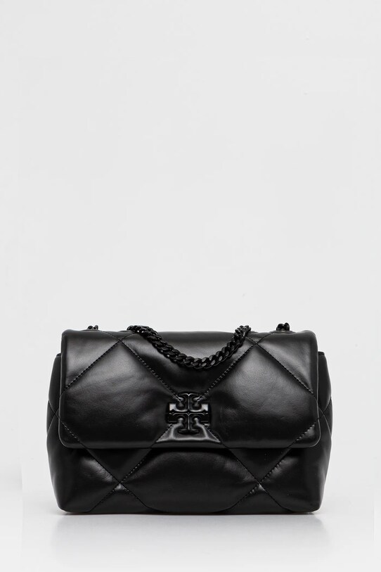 Tory Burch poșetă de piele Kira Diamond uni negru 170620.002