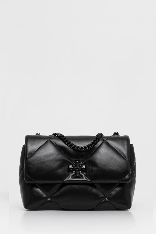 Kožená kabelka Tory Burch Kira Diamond usňová koža čierna 170620.002