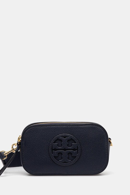 Tory Burch poșetă de piele Miller uni bleumarin 171955.405