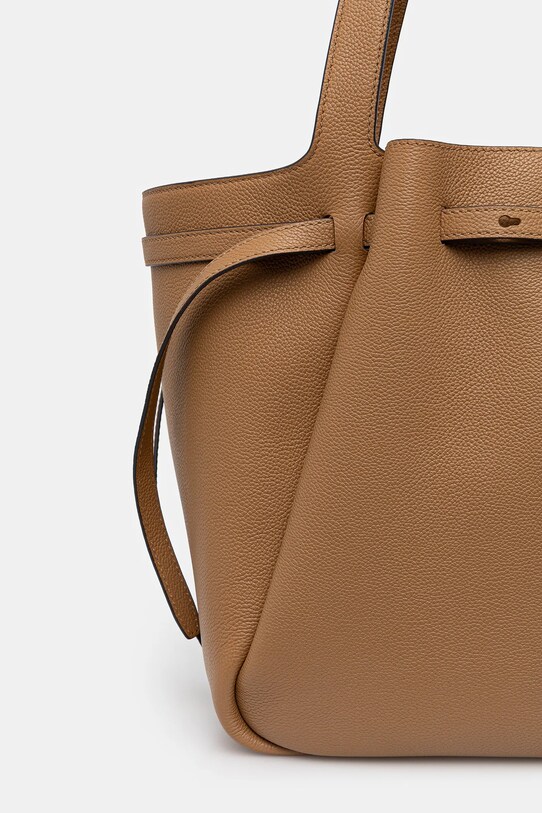 Akcesoria Tory Burch torebka skórzana Romy Tote 163388.227 beżowy