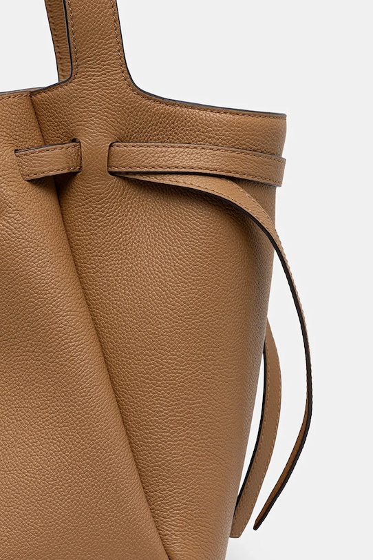 Kožená kabelka Tory Burch Romy Tote béžová 163388.227