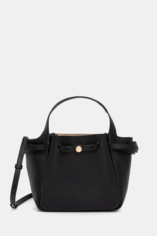 Tory Burch torebka skórzana Romy Tote skóra licowa czarny 164866.001