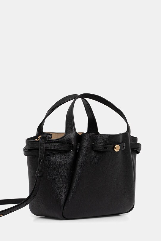 Tory Burch torebka skórzana Romy Tote 164866.001 czarny AW25