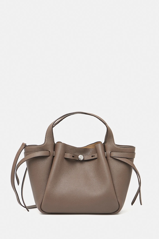 Tory Burch torebka skórzana Romy Tote skóra licowa beżowy 164866.253