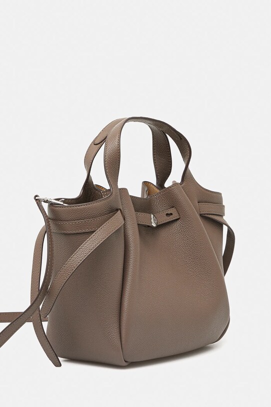 Tory Burch poșetă de piele Romy Tote 164866.253 bej AW25