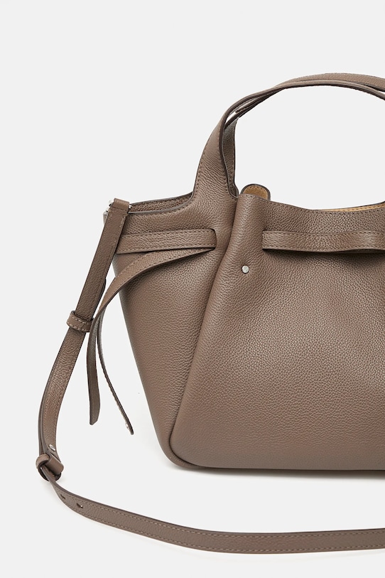 Akcesoria Tory Burch torebka skórzana Romy Tote 164866.253 beżowy