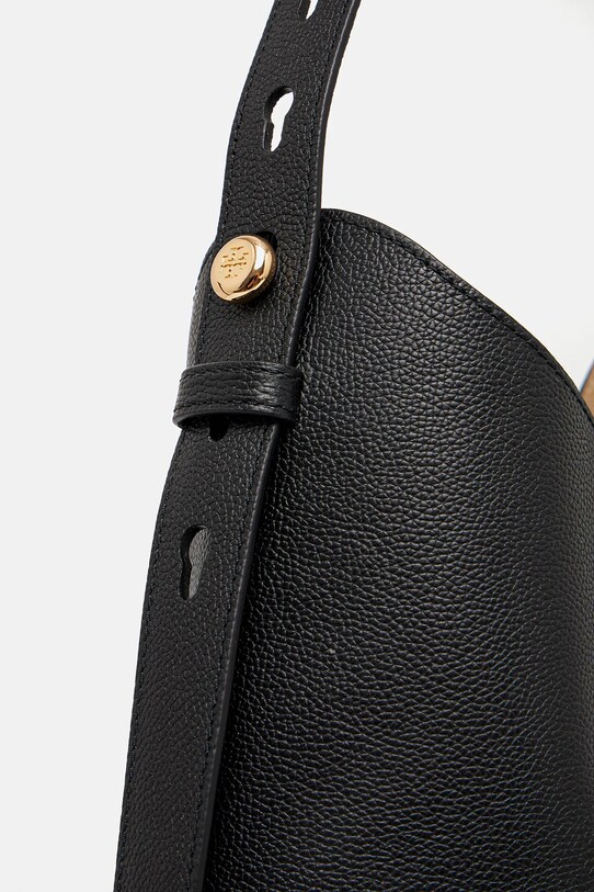 Kiegészítők Tory Burch bőr táska Romy Hobo 170964.001 fekete