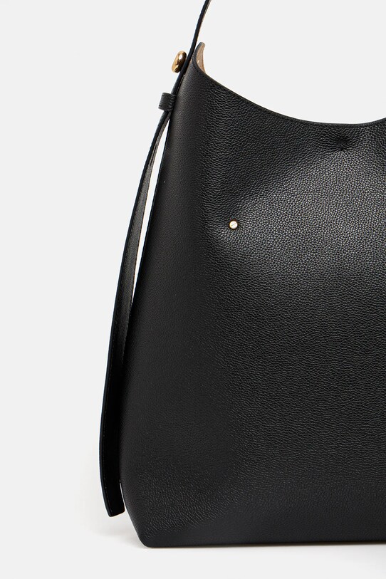Tory Burch bőr táska Romy Hobo fekete 170964.001