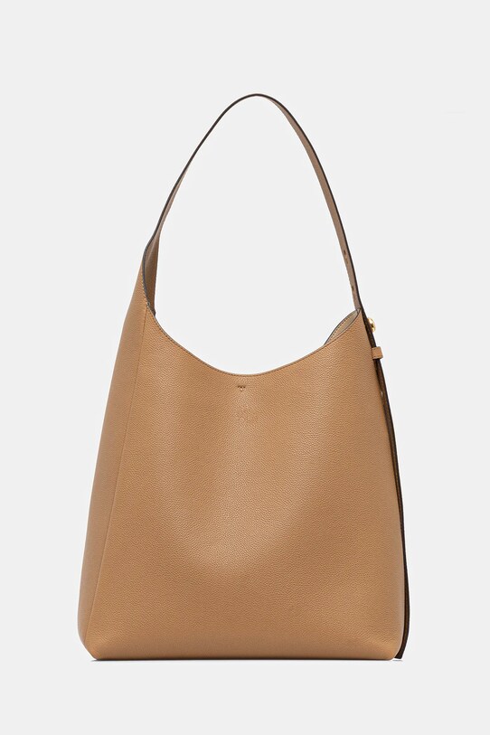 Tory Burch geantă de piele Romy Hobo uni bej 170964.227