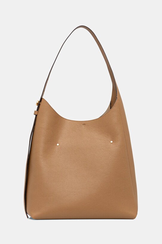 Accesorii Tory Burch geantă de piele Romy Hobo 170964.227 bej
