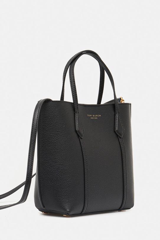 Tory Burch poșetă de piele Perry 174234.001 negru AW25
