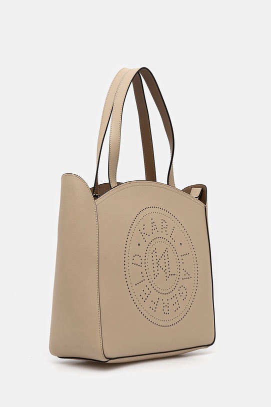 Karl Lagerfeld torebka skórzana A3W30043 beżowy AW25