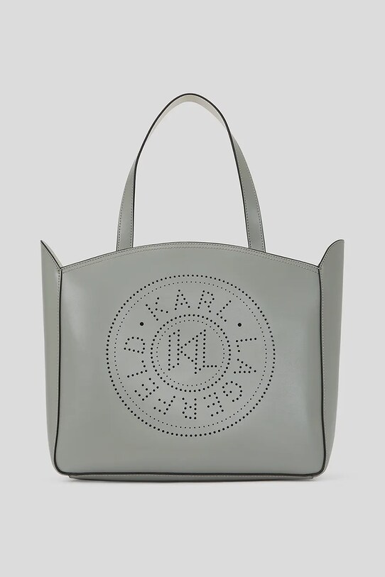 Кожаная сумочка Karl Lagerfeld K/CIRCLE кожа серый A3W30043