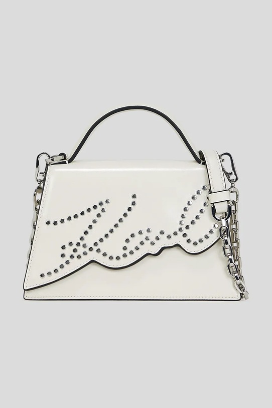 Karl Lagerfeld poșetă de piele nu incape in A4 alb A3W30044