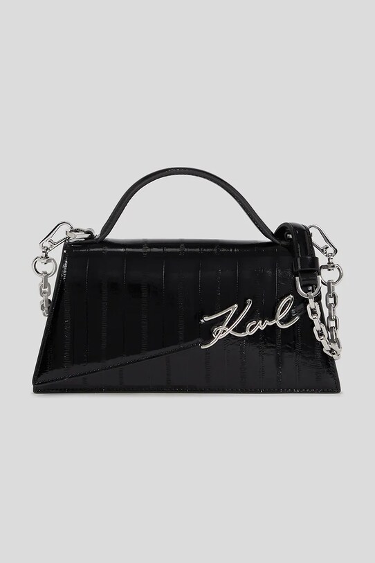 Karl Lagerfeld geantă de piele curea detasabila negru A3W30050