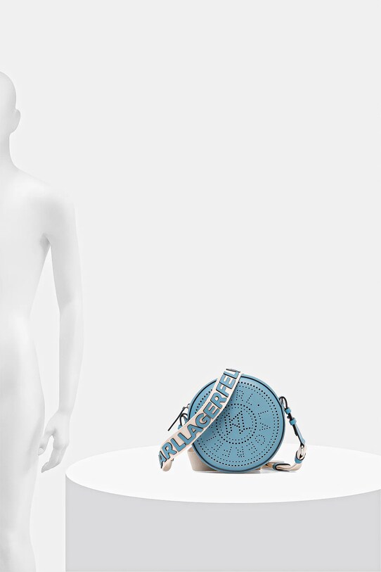 Karl Lagerfeld geantă de piele A3W30059 turcoaz