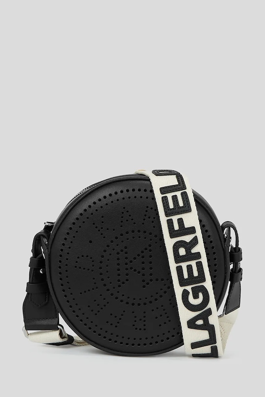 Шкіряна сумочка Karl Lagerfeld K/CIRCLE лицьова шкіра чорний A3W30059