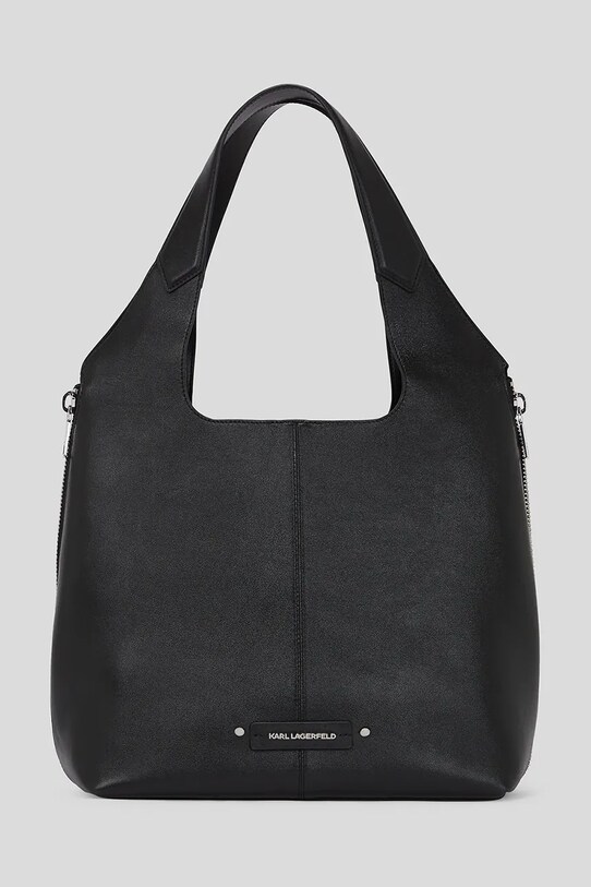 Шкіряна сумочка Karl Lagerfeld K/HARDWARE лицьова шкіра чорний A3W30080