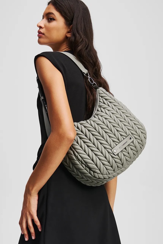 Karl Lagerfeld poșetă K/WEAVE A3W30147 gri AW25